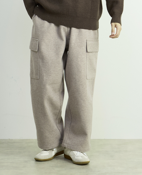 【MASTER FRAME/マスターフレーム】ジャージメルトンイージーカーゴパンツ 詳細画像 モカ 1