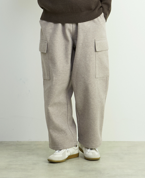 【MASTER FRAME/マスターフレーム】ジャージメルトンイージーカーゴパンツ 詳細画像 モカ 11