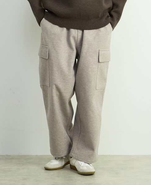 【MASTER FRAME/マスターフレーム】ジャージメルトンイージーカーゴパンツ 詳細画像 モカ 12