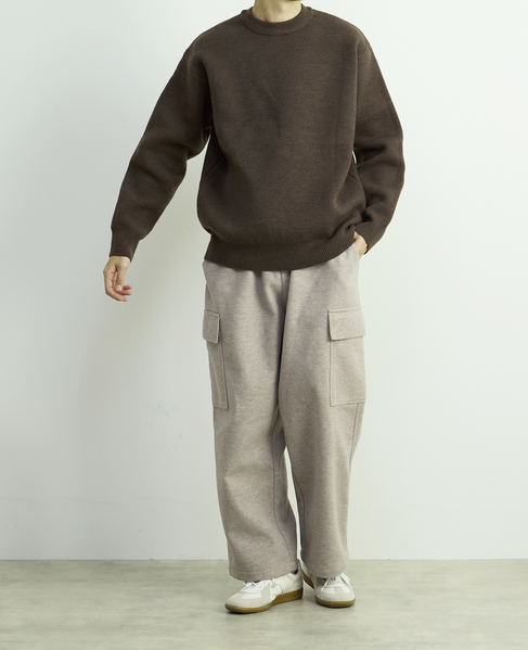 【MASTER FRAME/マスターフレーム】ジャージメルトンイージーカーゴパンツ 詳細画像 モカ 14