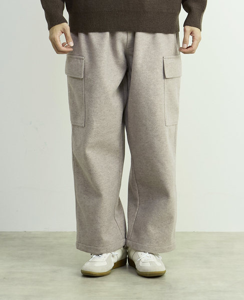 【MASTER FRAME/マスターフレーム】ジャージメルトンイージーカーゴパンツ 詳細画像 モカ 2