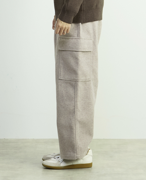 【MASTER FRAME/マスターフレーム】ジャージメルトンイージーカーゴパンツ 詳細画像 モカ 3