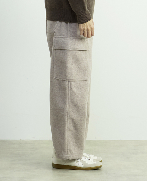 【MASTER FRAME/マスターフレーム】ジャージメルトンイージーカーゴパンツ 詳細画像 モカ 5