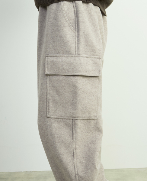 【MASTER FRAME/マスターフレーム】ジャージメルトンイージーカーゴパンツ 詳細画像 モカ 7