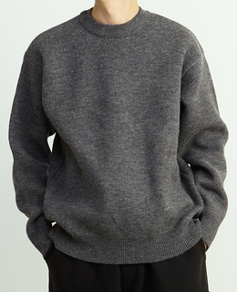 【MASTER FRAME/マスターフレーム】ウールライクWフェイスクルーネックセーター