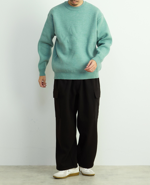 【MASTER FRAME/マスターフレーム】ウールライクWフェイスクルーネックセーター 詳細画像 ミント 14