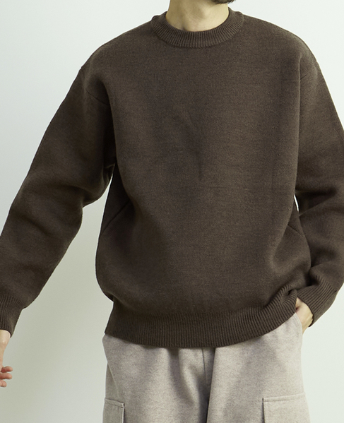 【MASTER FRAME/マスターフレーム】ウールライクWフェイスクルーネックセーター 詳細画像 ミント 15