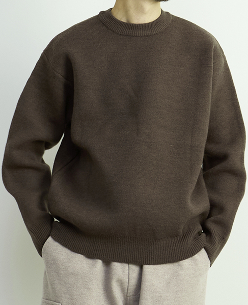 【MASTER FRAME/マスターフレーム】ウールライクWフェイスクルーネックセーター 詳細画像 ミント 16