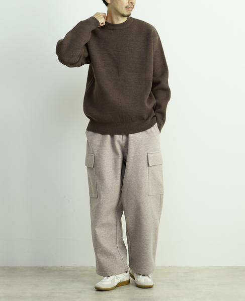 【MASTER FRAME/マスターフレーム】ウールライクWフェイスクルーネックセーター 詳細画像 ミント 18