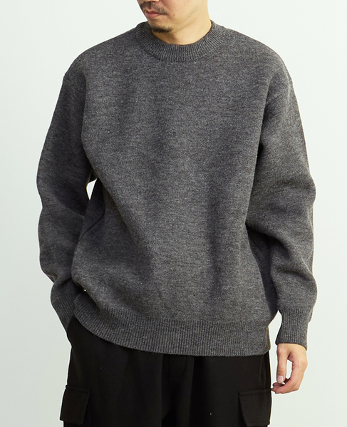 【MASTER FRAME/マスターフレーム】ウールライクWフェイスクルーネックセーター 詳細画像 ミント 19
