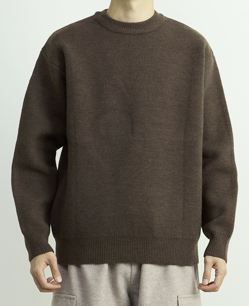【MASTER FRAME/マスターフレーム】ウールライクWフェイスクルーネックセーター 詳細画像 ミント 2