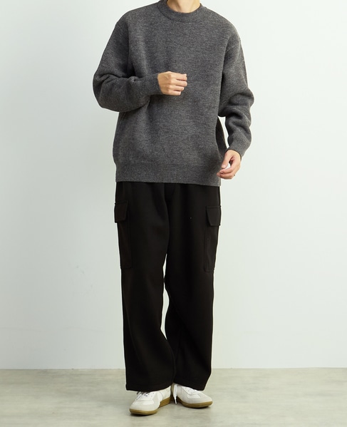 【MASTER FRAME/マスターフレーム】ウールライクWフェイスクルーネックセーター 詳細画像 ミント 21