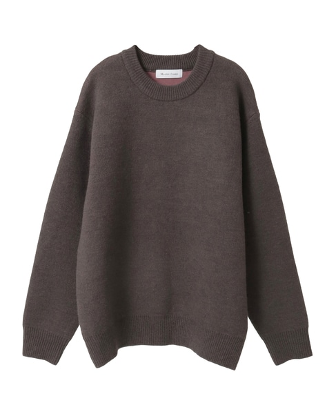 【MASTER FRAME/マスターフレーム】ウールライクWフェイスクルーネックセーター 詳細画像 ダークブラウン 2