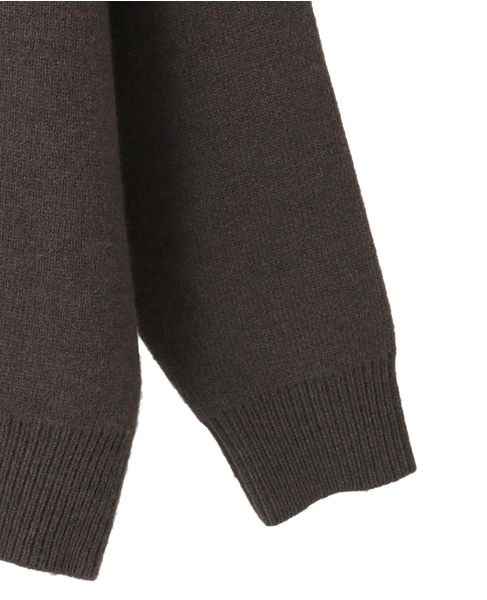 【MASTER FRAME/マスターフレーム】ウールライクWフェイスクルーネックセーター 詳細画像 ダークブラウン 5