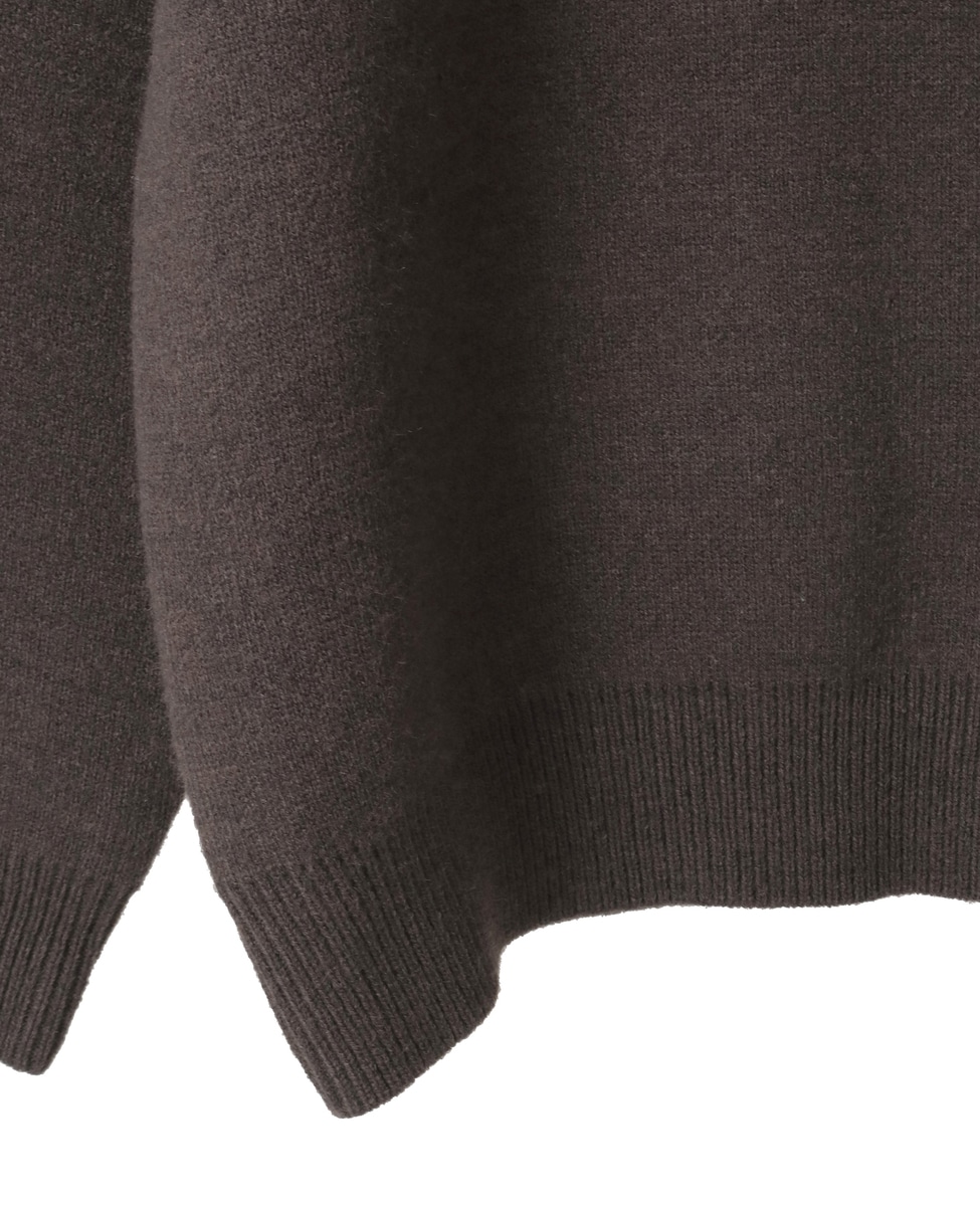 MASTER FRAME/マスターフレーム】ウールライクWフェイスクルーネック