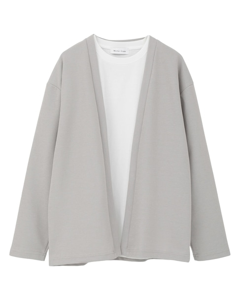 【MASTER FRAME/マスターフレーム】Wフェイスアンサンブルカーディガン 詳細画像 グレー 10