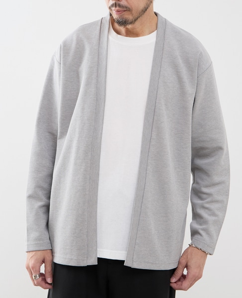 【MASTER FRAME/マスターフレーム】Wフェイスアンサンブルカーディガン 詳細画像 グレー 2