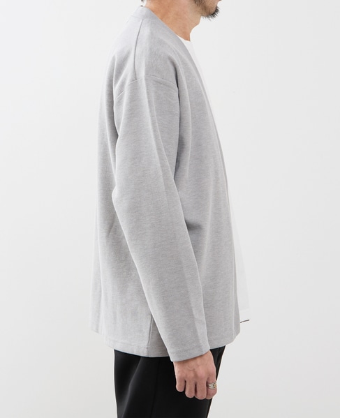 【MASTER FRAME/マスターフレーム】Wフェイスアンサンブルカーディガン 詳細画像 グレー 5