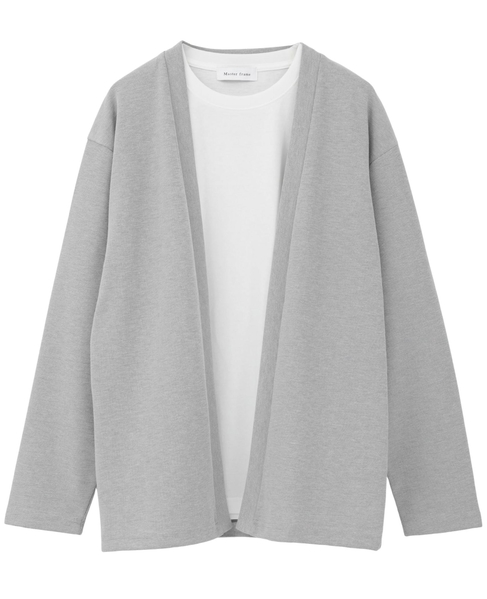 【MASTER FRAME/マスターフレーム】Wフェイスアンサンブルカーディガン 詳細画像 グレー 8