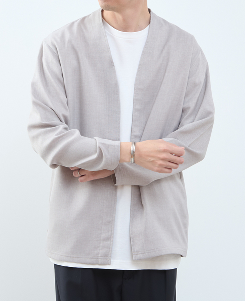 【MASTER FRAME/マスターフレーム】リネンライクキャンバス カーディガン 詳細画像 ベージュ 13