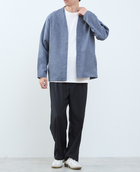 【MASTER FRAME/マスターフレーム】リネンライクキャンバス カーディガン 詳細画像 ベージュ 19