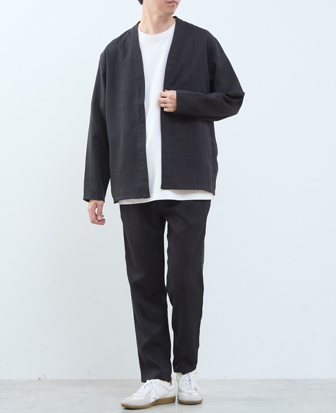 【MASTER FRAME/マスターフレーム】リネンライクキャンバス カーディガン 詳細画像 ベージュ 23