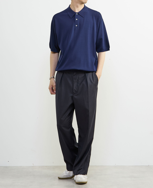 【MASTER FRAME/マスターフレーム】ハイツイストニットポロシャツ 詳細画像 ネイビー 14