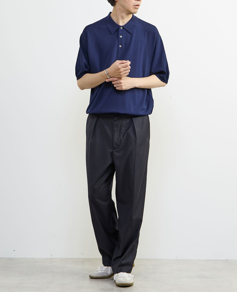 【MASTER FRAME/マスターフレーム】ハイツイストニットポロシャツ 詳細画像 ネイビー 15