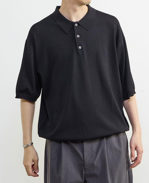 【MASTER FRAME/マスターフレーム】ハイツイストニットポロシャツ 詳細画像 ネイビー 17