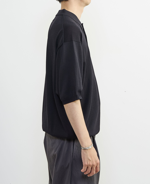 【MASTER FRAME/マスターフレーム】ハイツイストニットポロシャツ 詳細画像 ネイビー 5