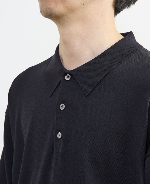 【MASTER FRAME/マスターフレーム】ハイツイストニットポロシャツ 詳細画像 ネイビー 6