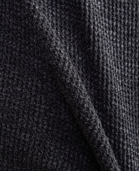 【MASTER FRAME/マスターフレーム】裏起毛ワッフルフェイクレイヤード 長袖ＶネックTシャツ 詳細画像 ライトグレー 11