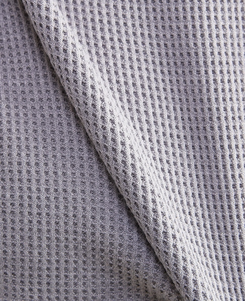 【MASTER FRAME/マスターフレーム】裏起毛ワッフルフェイクレイヤード 長袖ＶネックTシャツ 詳細画像 ライトグレー 8