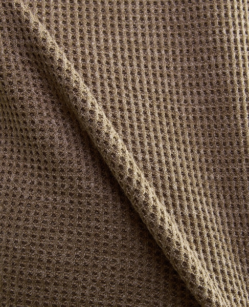 【MASTER FRAME/マスターフレーム】裏起毛ワッフルフェイクレイヤード 長袖ＶネックTシャツ 詳細画像 ライトグレー 9