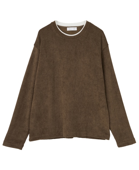 【MASTER FRAME/マスターフレーム】モール編みフェイクレイヤードカットソー 詳細画像 アイボリー 10