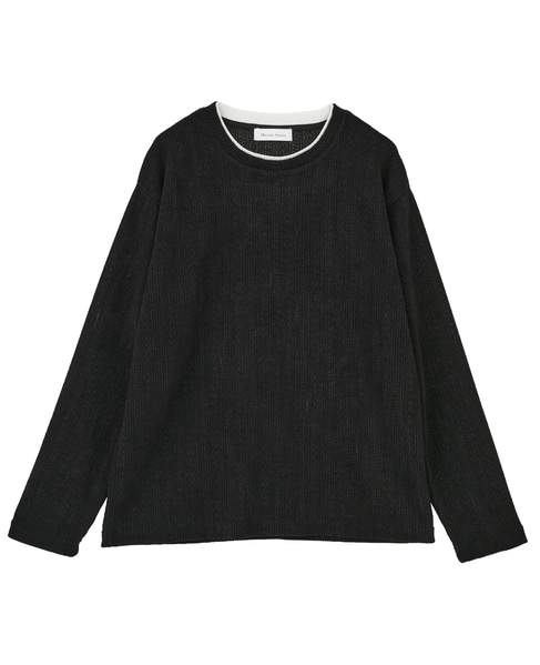 【MASTER FRAME/マスターフレーム】モール編みフェイクレイヤードカットソー 詳細画像 アイボリー 12