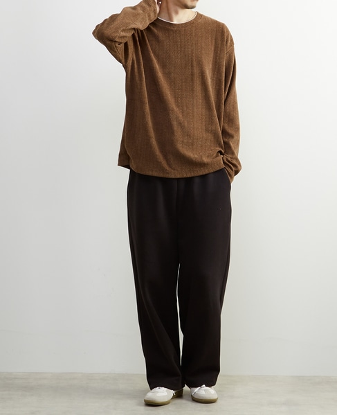 【MASTER FRAME/マスターフレーム】モール編みフェイクレイヤードカットソー 詳細画像 アイボリー 21