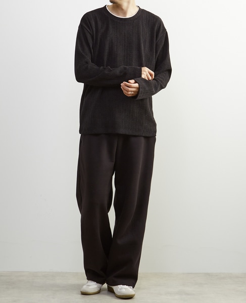 【MASTER FRAME/マスターフレーム】モール編みフェイクレイヤードカットソー 詳細画像 アイボリー 25