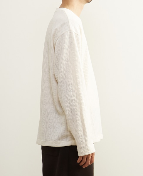 【MASTER FRAME/マスターフレーム】モール編みフェイクレイヤードカットソー 詳細画像 アイボリー 5