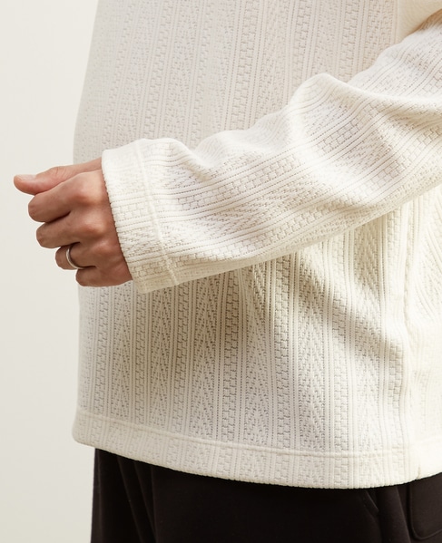 【MASTER FRAME/マスターフレーム】モール編みフェイクレイヤードカットソー 詳細画像 アイボリー 7