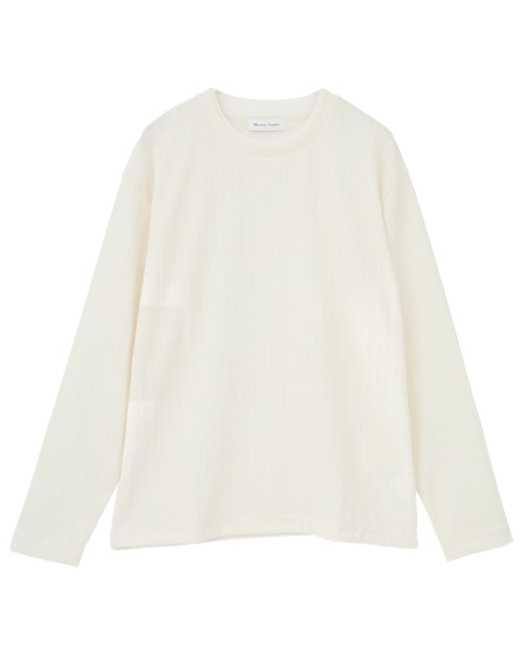 【MASTER FRAME/マスターフレーム】モール編みフェイクレイヤードカットソー 詳細画像 アイボリー 8