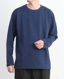 【MASTER FRAME/マスターフレーム】ブリスタージャガード 長袖クルーネックTシャツ