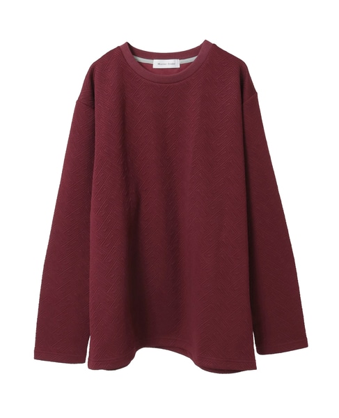 【MASTER FRAME/マスターフレーム】ブリスタージャガード 長袖クルーネックTシャツ 詳細画像 ホワイト 10