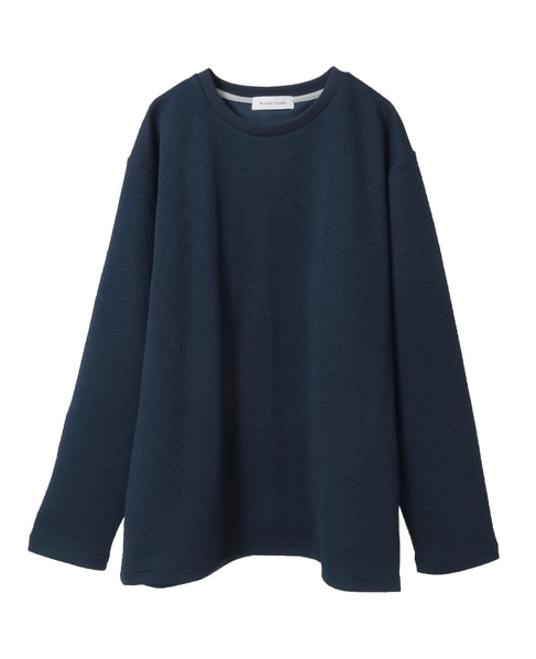 【MASTER FRAME/マスターフレーム】ブリスタージャガード 長袖クルーネックTシャツ 詳細画像 ホワイト 12