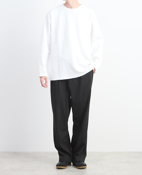 【MASTER FRAME/マスターフレーム】ブリスタージャガード 長袖クルーネックTシャツ 詳細画像 ホワイト 16