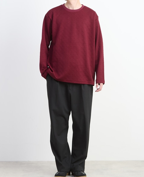 【MASTER FRAME/マスターフレーム】ブリスタージャガード 長袖クルーネックTシャツ 詳細画像 ホワイト 20