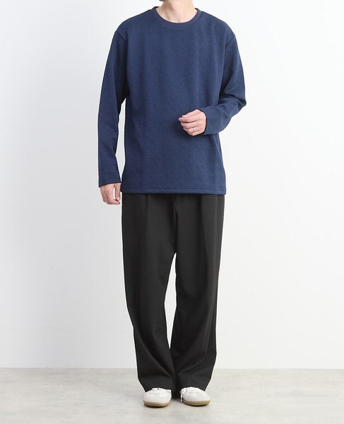 【MASTER FRAME/マスターフレーム】ブリスタージャガード 長袖クルーネックTシャツ 詳細画像 ホワイト 25