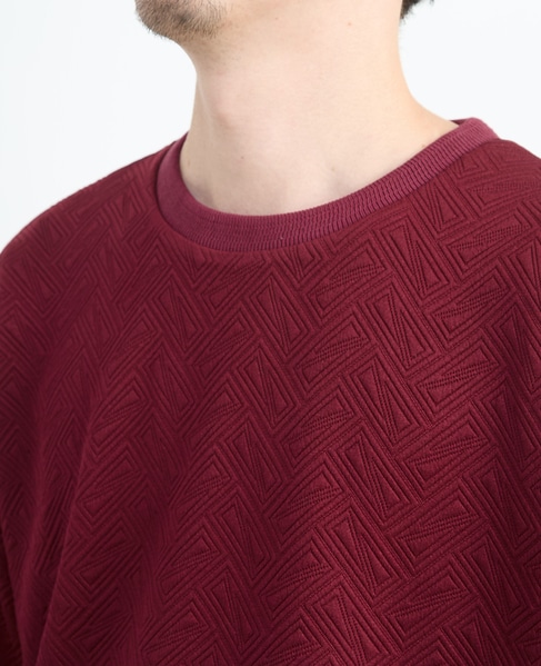 【MASTER FRAME/マスターフレーム】ブリスタージャガード 長袖クルーネックTシャツ 詳細画像 ホワイト 6