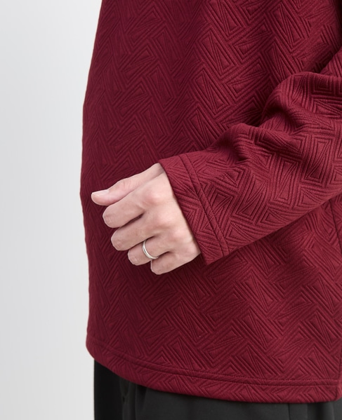 【MASTER FRAME/マスターフレーム】ブリスタージャガード 長袖クルーネックTシャツ 詳細画像 ホワイト 7