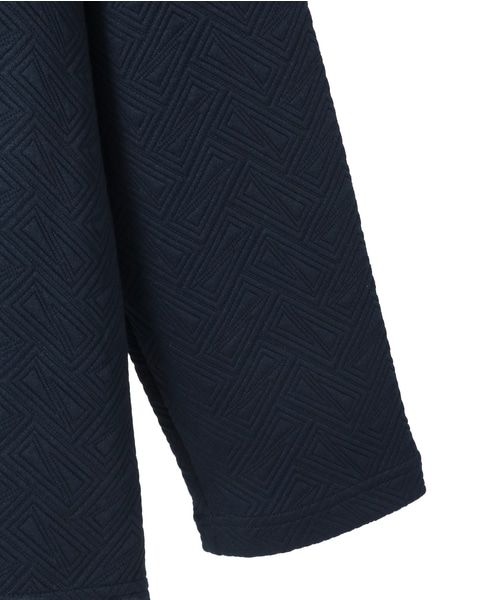 【MASTER FRAME/マスターフレーム】ブリスタージャガード 長袖クルーネックTシャツ 詳細画像 ネイビー 4